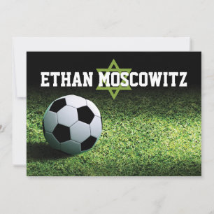 Soccer Bar Mitzvah Plié Carte de remerciements 2