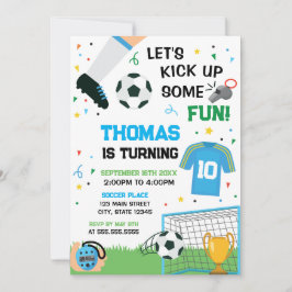 Soccer Birthday boy Invitation Einladung