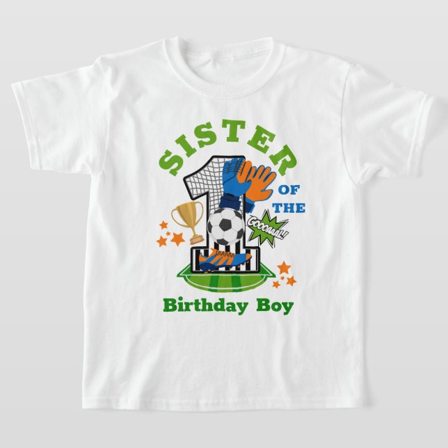 Soccer Birthday Boy Sister First Birthday Shirt (Ablage )