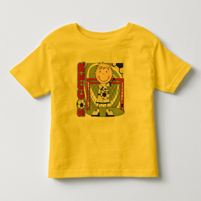 SOCCER - Blond Boy Goalie T-shirts et cadeaux (Devant)