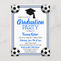 Soccer Blue & Black Graduation Party