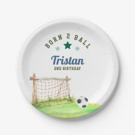 Soccer “Born Two Ball” Second Birthday Pappteller