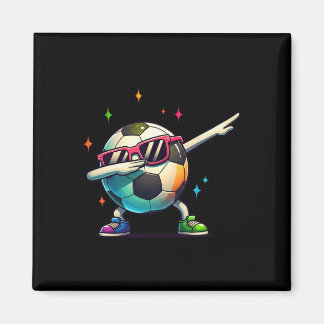 Soccer Byll Dabbing Sungles Soccer Player Kids Boy Magnet