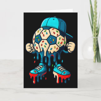 Soccer Byll Drip Ice Cream Character Men Women Gir Karte