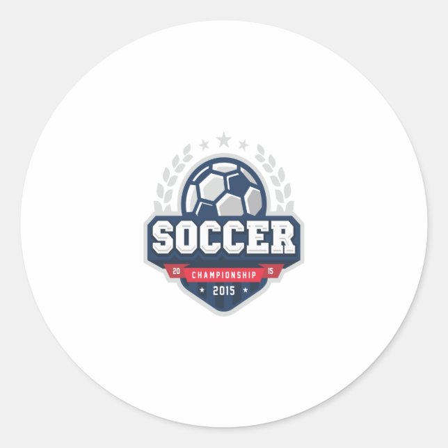 soccer championship runder aufkleber (Vorderseite)