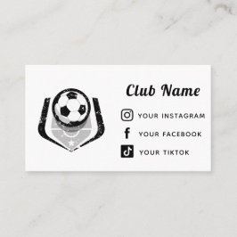 Soccer Club Team League Simple Folk Social Media Visitenkarte
