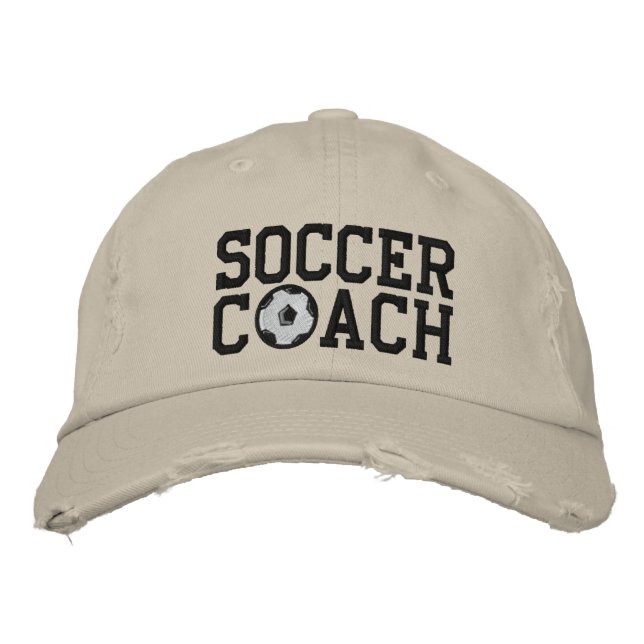 Soccer Coach Cap Bestickte Baseballkappe (Vorderseite)