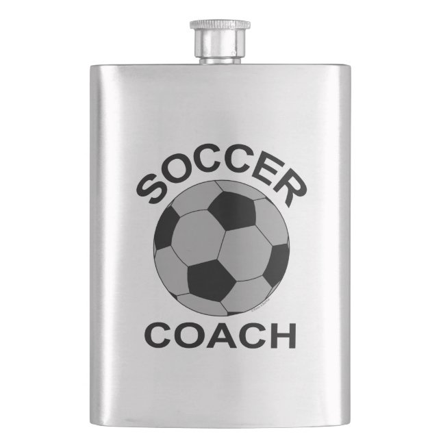 Soccer Coach Gray Classic Flask Flachmann (Vorderseite)