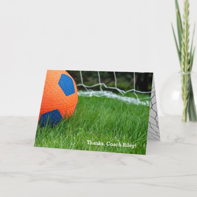 Soccer Coach thank you Karte (Vorderseite)
