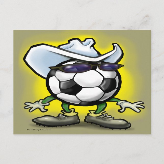 Soccer Cowboy Postkarte (Vorderseite)