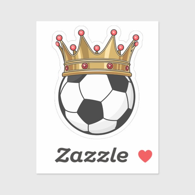 Soccer Crown King Aufkleber (Blatt)
