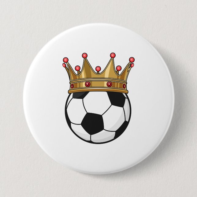 Soccer Crown King Button (Vorderseite)