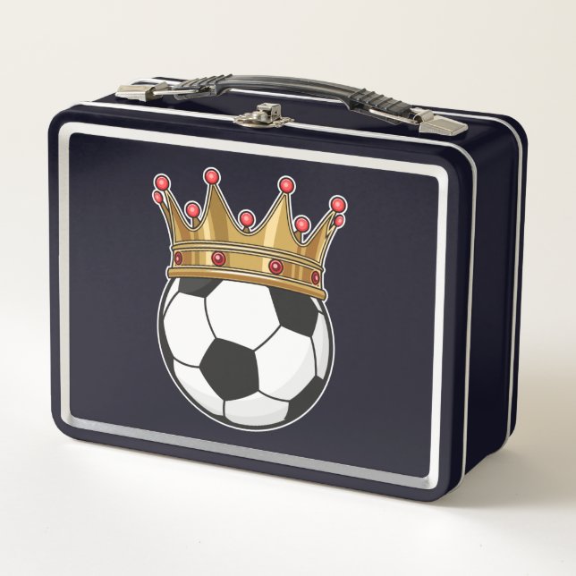 Soccer Crown King Metall Brotdose (Vorderseite)