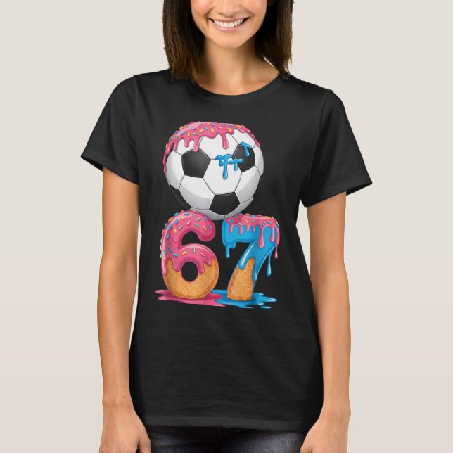 Soccer Drip Number 67 Boys Soccer Player 67  T-Shirt (Vorderseite)