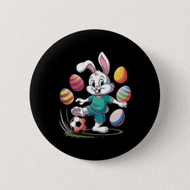 Soccer Easter Shirt Jungs Kinder Ostern Sonniger F Button (Vorderseite)