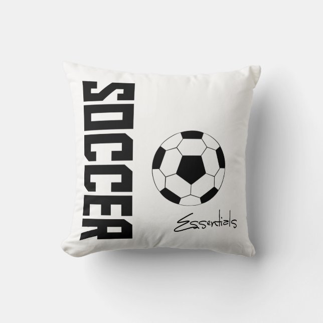 Soccer Essentials Pillow (schwarz) Kissen (Vorderseite)