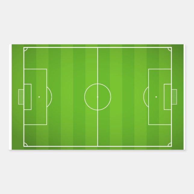 Soccer field Football Rechteckiger Aufkleber (Vorderseite)