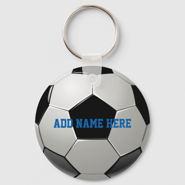 Soccer Football Name Customized Schlüsselanhänger (Vorderseite)