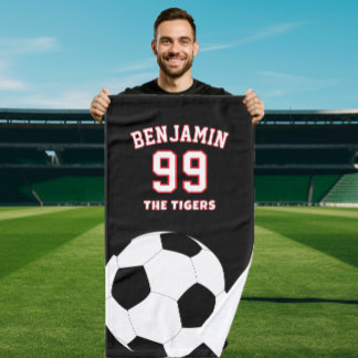 Soccer football sports towel, coach bath towel handtuch