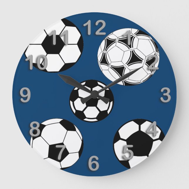 Soccer football time große wanduhr (Vorderseite)