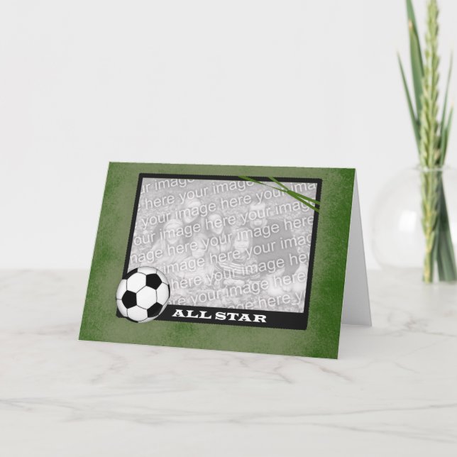 Soccer Foto Frame Card Karte (Vorderseite)