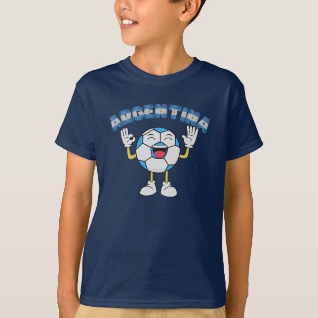 Soccer Game Argentina Football Soccer Player T-Shirt (Vorderseite)
