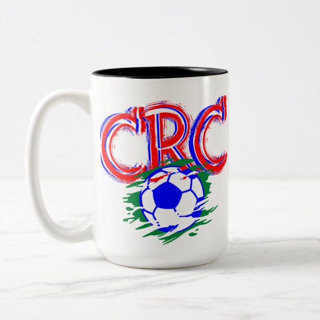 Soccer Game Selección Costa Rica Football Soccer  Zweifarbige Tasse (Links)
