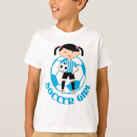 Soccer Girl 2 Ball Blau und Weiße Streifen v2