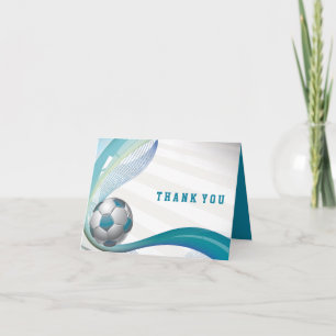 SOCCER GIRL Aqua Bat Mitzvah Danke Karte
