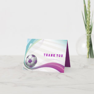 SOCCER GIRL Bat Mitzvah Danke Karte