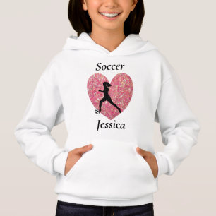 Soccer Girl Heart Hoodie