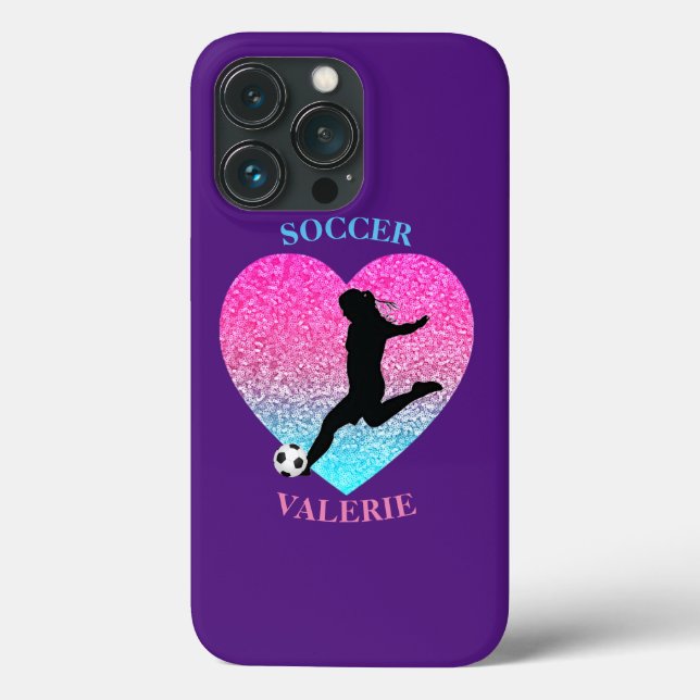 Soccer Girl Sparkle Case-Mate iPhone Hülle (Rückseite)