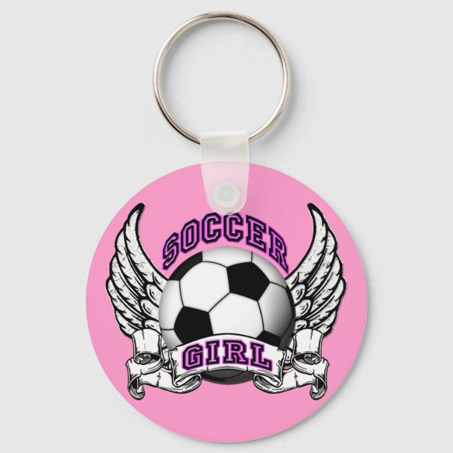 Soccer Girl Tattoo Schlüsselanhänger (Vorderseite)