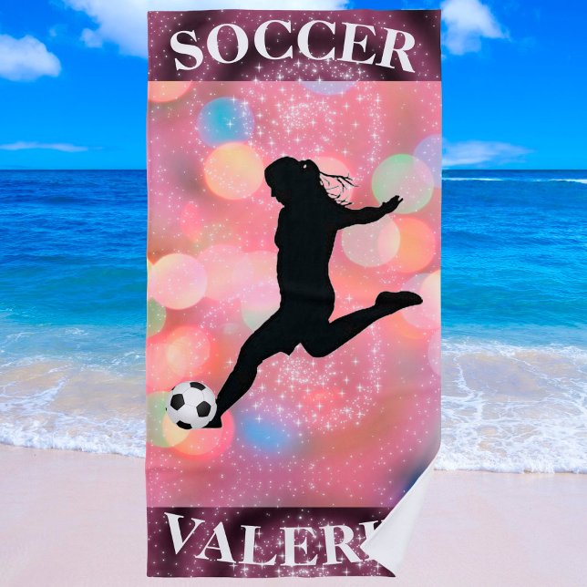 Soccer Girls Plum Sparkle Color Blast  Strandtuch (Von Creator hochgeladen)