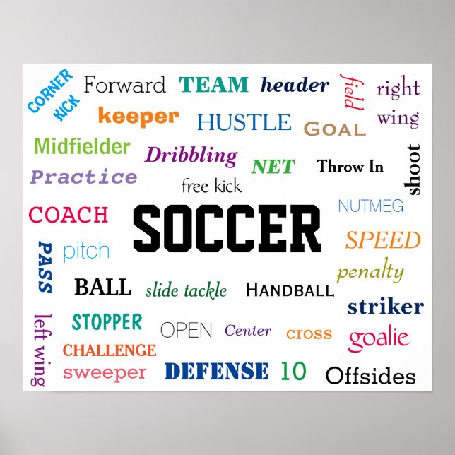 SOCCER Glossar Poster! Motivierend! Poster (Vorne)