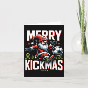 Soccer Gnome Merry Kickmas Karte