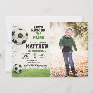 Soccer imprimable Invitation d'anniversaire avec p