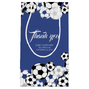 Soccer Invitational Blue mit Text Kleine Geschenktüte