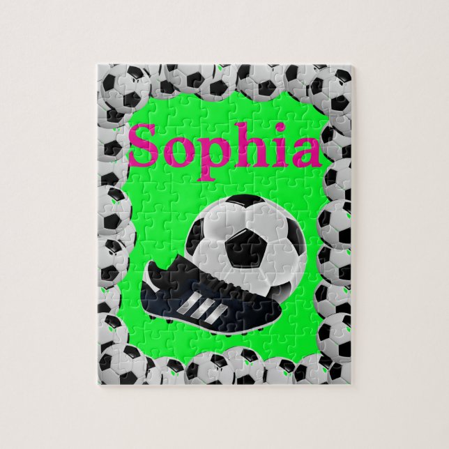 Soccer Jigsaw Puzzle Bright Green (Vertikal)