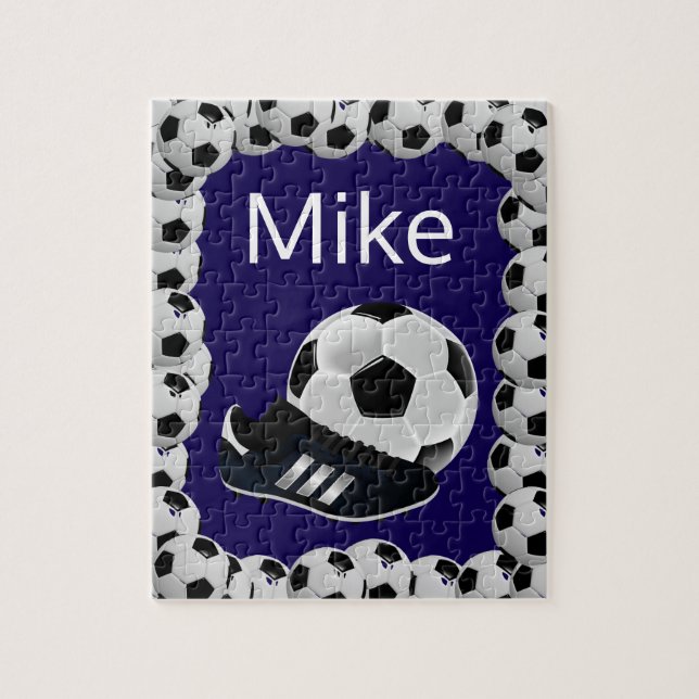 Soccer Jigsaw Puzzle Dark Blue (Vertikal)