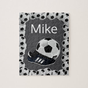 Soccer Jigsaw Puzzle Gray
