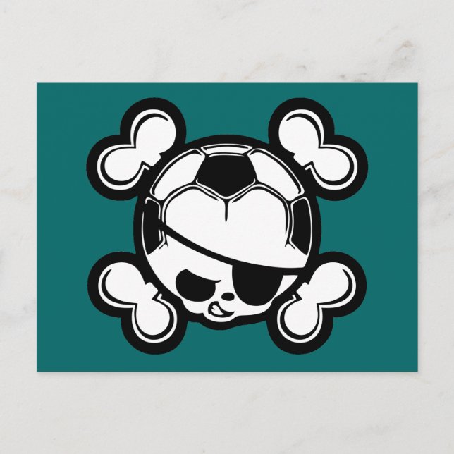 Soccer Kid Pirate Postkarte (Vorderseite)