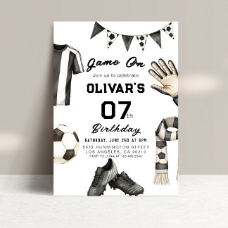Soccer Kids Football Birthday Invitation Einladung