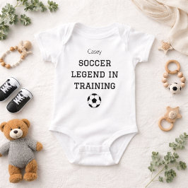 Soccer Legend Training Custom Baby Name Strampler