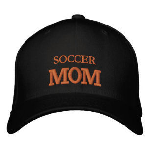 SOCCER-MAMA bestickt Baseballkappe gold / weiß Bestickte Baseballkappe