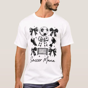 Soccer Mama Coquette Bow Soccer Mama Fußballsaison T-Shirt