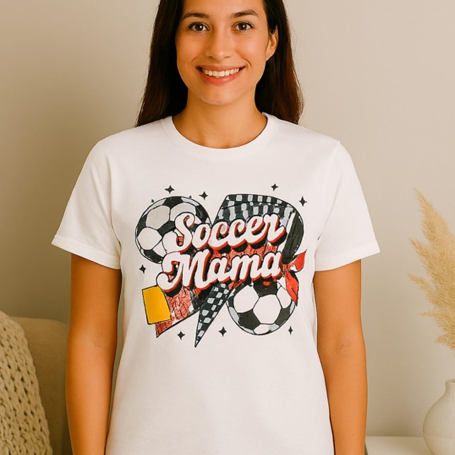 Soccer Mama Shirt - Kühner Bow & Gemustertes Herz (Von Creator hochgeladen)