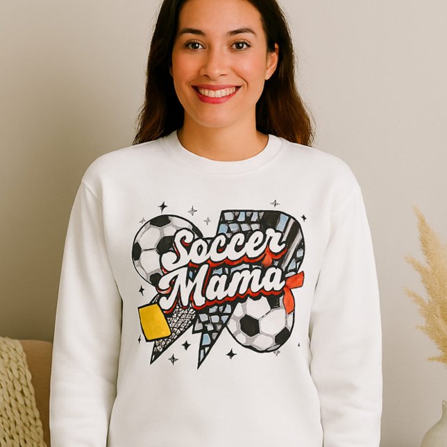 Soccer Mama Shirt - Kühner Bow & Gemustertes Herz (Von Creator hochgeladen)