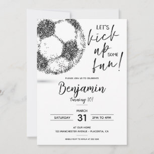 Soccer minimal Anniversaire Invitation moderne