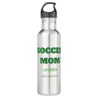 SOCCER MOM FOOTBALL MOTHERS DAY GIFTS GREEN SIMPLE EDELSTAHLFLASCHE